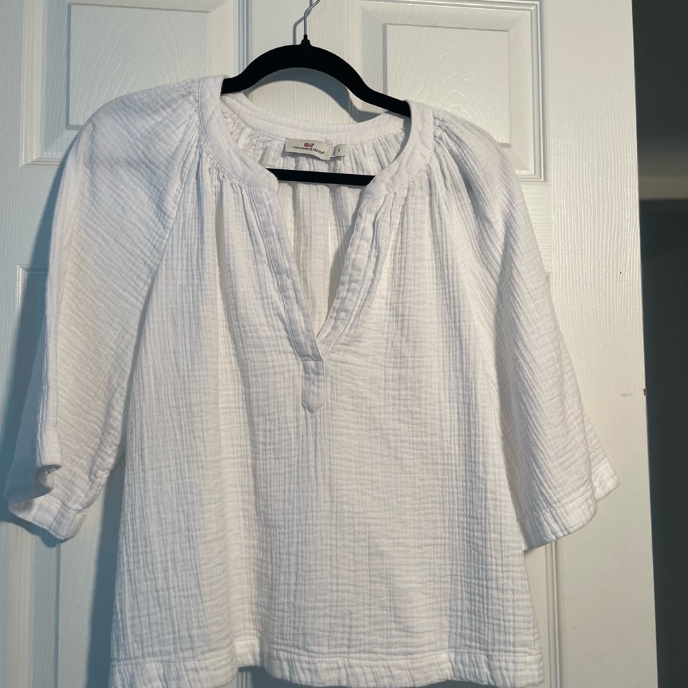 Vineyard Vines White Linen Top